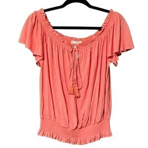 Free People Movement Top Women’s Medium Pink Off the Shoulder Casual Girly NWT
